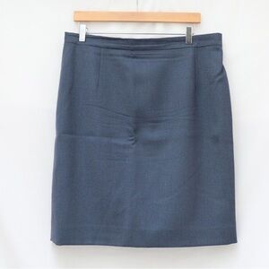 DAKS Signature pencil skirt straight short knee length greyish muted blue 16